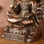 Superfine Handcrafted Brass Panchmukhi Hanuman Idol 17" | Dual Tone Copper Gold | 22 kg Divine Power & Protection | 15" Width, 8.5" Depth | Sacred Focal Point